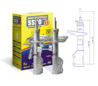 СТОЙКИ ПЕРЕДНИЕ SS20 ВАЗ 2180 Шоссе SS20327 (2шт)