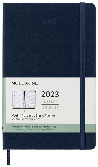 Еженедельник Moleskine 2023, Large, Сапфир