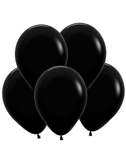 Воздушный шар с гелием "Черный пастель" 30 см