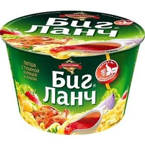 Лапша Биг ланч с соусом с курицей б/п 90 г