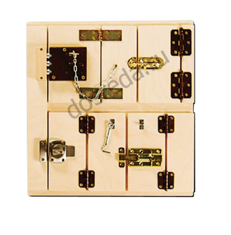 Тактильно-развивающая панель тип 4 (с набором замочков)