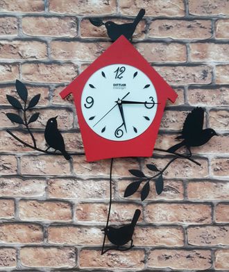 Настенные часы "Дом с птицами"