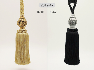 Арт. 2012-47 New. Кисти для штор с цветочным декором, 85 см
