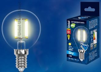 Светодиодная лампа шар LED-G45-6W/WW/E14 Прозрачная/Матовая