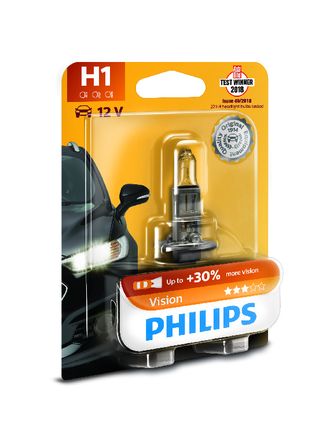 Лампа галогеновая Philips H1 Vision +30% 12V 55W P14,5s B1
