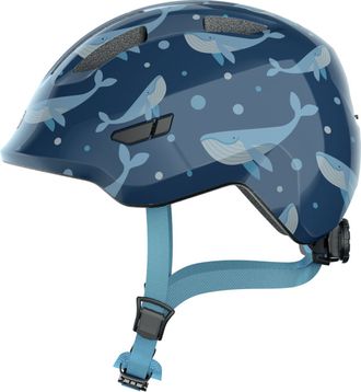 Шлем велосипедный ABUS Smiley 3.0 детский, голубой с китами