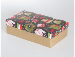 Коробка 5П-В 7 см ВЫСОКАЯ БЕЗ ОКНА (25*15* выс 7 см), Рождество