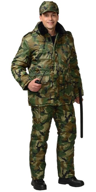Костюм -Безопасность" зимний: куртка дл., п/комб. КМФ зеленый