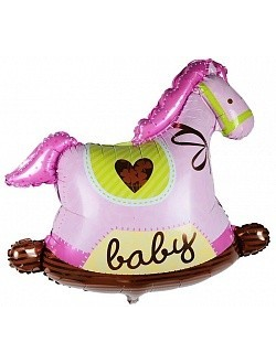 Фольгированный шар "Лошадка" для девочки