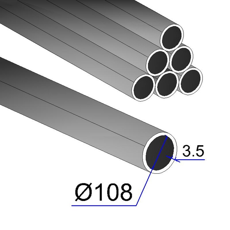 Трубный прокат - Труба 108*3,5*11750 ЭЛ.СВ. ГОСТ 10704-91
