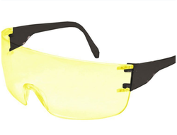 Очки защитные, открытый тип, желтые и черные дужки