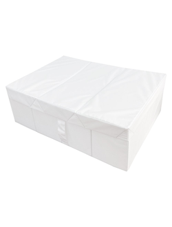 Короб для хранения с крышкой складной, белый с дном для шкафа (разные размеры)