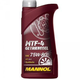 Масло трансмиссионное MANNOL MTF-4 Getriebeoel 75W-80 GL-4 синтетическое 1 л.