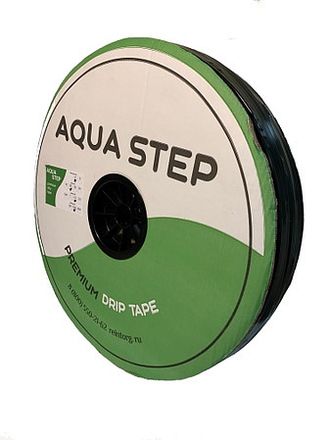 Капельная лента эмиттерная  AQVA STEP (метр) толщина 6 mil, шаг 20 см, водовылив 1,6л/ч, диаметр 16 мм. Производитель  (Россия)