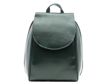 Кожаный женский рюкзак-трансформер Chic тёмно-зелёный