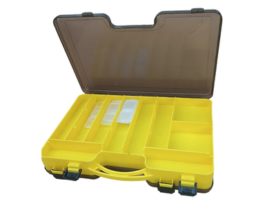 Коробка двухсторонняя большая для мелочей/ 295х205х60мм/ ЖЕЛТАЯ