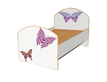 Кровать детская 1 Бабочки фиолетовые (серия 2)