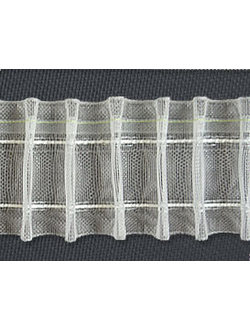 Карандашная частая складка при помощи тесьмы на карнизную трубу