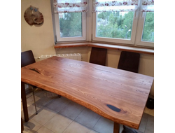 стол из слэба, стол из карагача, стол из дерева, стол из массива, обеденный стол, большой стол, стол
