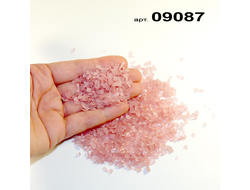 Розовый кварц натуральный подтонированный арт.09087: россыпь для декорирования