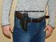 Russian authentic leather belt holster PM, MP-654K, Makarov, Walther PPK BLACK