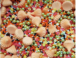 Посыпка кондитерская 40 г, МИКС №57, ОСЕННЕЕ КОНФЕТТИ