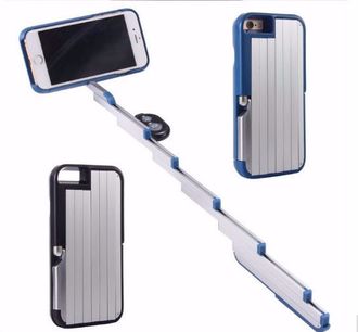 Защитная крышка - монопод Bluetooth iPhone 6Plus/7Plus/8Plus 5,5&#039; серебристо-черный с пультом ДУ