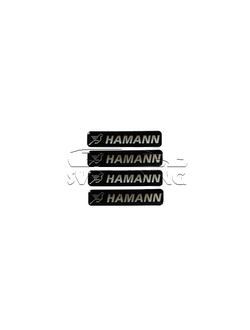 Комплект наклеек с логотипом Hamann для тюнинга кузова обвеса и салона BMW, 42x9 мм, 4 шт