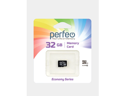 Карта памяти Perfeo microSD 32GB High-Capacity (Class 10) w/o Adapter economy series