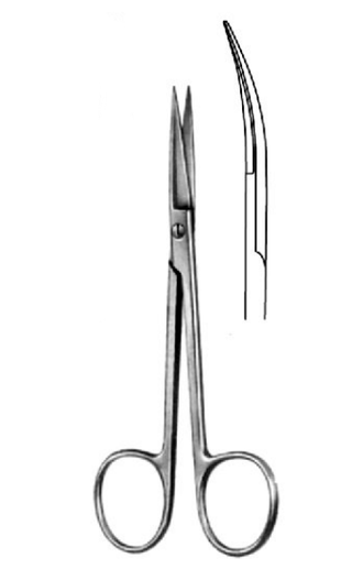 Ножницы глазные остроконечные изогнутые 113 мм П-13-460* Sammar Ножницы глазные остроконечные изогнутые 113 мм П-13-460* Sammar