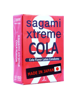 Презервативы Sagami Xtreme Cola латексные, с ароматом колы 3шт.