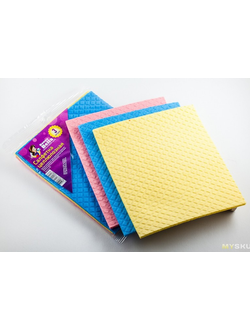 Салфетки целлюлозные 3шт в уп.