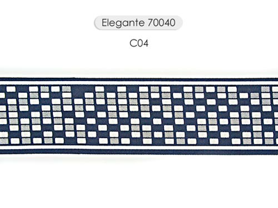Арт. 70040, серия Elegante. Бордюр для штор с "шашечками"