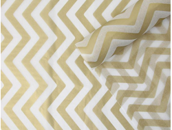 Бумага упаковочная тишью «Зигзаг, золото», 50 х 70 см , 1 лист