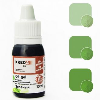 Краситель Жирорастворимый Kreda, Oil-gel 10 г, Зеленый