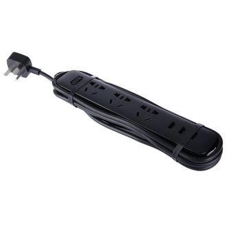 Удлинитель Xiaomi Mi Power Strip 3 (XMCXB01QM) черный, 3 розетки, 3 USB, 1.8 м, 10А / 2500 Вт Удлинитель Xiaomi Mi Power Strip 3 (XMCXB01QM) черный, 3 розетки, 3 USB, 1.8 м, 10А / 2500 Вт