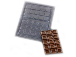 Форма пластиковая для шоколада &quot;ДВОЙНАЯ Плитка шоколада №2&quot; 26,5x21 см