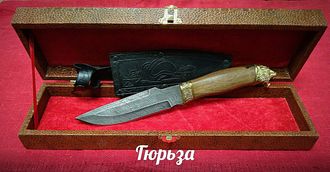 нож гюрьза(Дамаск)