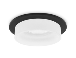 Встраиваемый светильник Ambrella MR16 GU5.3 max10W круг 98(70)x45 черн песок/белый мат. TECHNO SPOT TN1312 SBK/FR