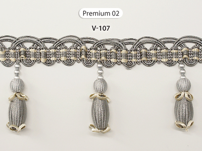 Арт. Premium02. Бахрома с бубенчиками для дизайна штор