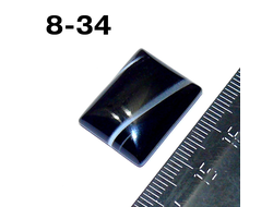 Агат натуральный (кабошон) №8-34: черный - 22*17*5мм
