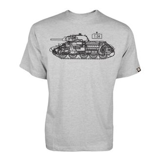 Футболка мужская World of Tanks Т-34, серая, размер L