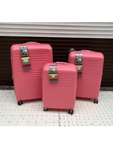Комплект из 3х чемоданов Impreza Road Полипропилен S,M,L Розовый