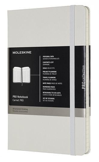Записная книжка Moleskine PRO, Large, серая
