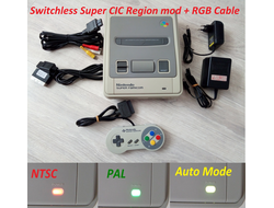 SuperCIC Регион Мод Super Nintendo SNES NTSC/PAL