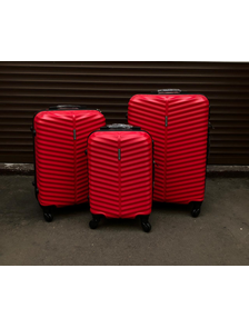 Пластиковый чемодан  Баолис красный размер S
