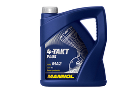 Масло моторное MANNOL 4-TAKT PLUS полусинтетическое 10w40, 4 л.(для мотоциклов)