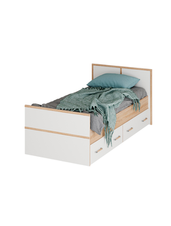 Кровать с ящиками "Сакура" 0.9 м (сонома)