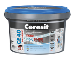 Затирка Ceresit СЕ - 40 для широких шв. до 10мм эласт. водоот. с противогриб.(Серый 07)