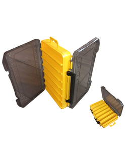 Коробка двухсторонняя желтая/ зеленая/ голубая/ оранжевая  20х14х3,5см, размер L Цвета: желтый/оранжевый/ зеленый/ голубой/ серый